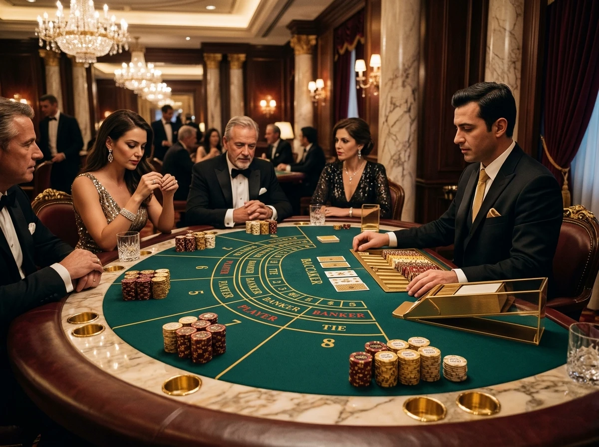 Elegante baccarat tafel