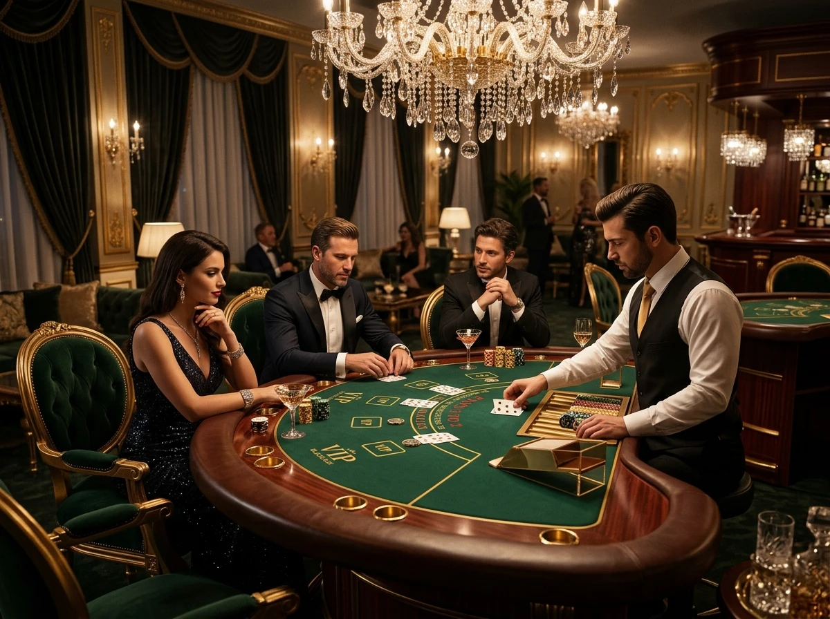 Luxe high-stakes VIP blackjacktafel